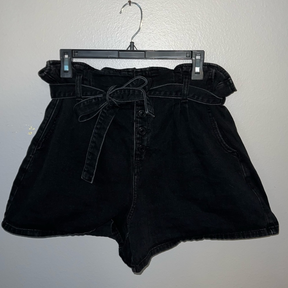 American eagle black jean shorts